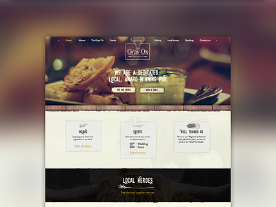 Pub Homepage bar cafe drawn food hand handdrawn ox pub restaurant stock ui ux