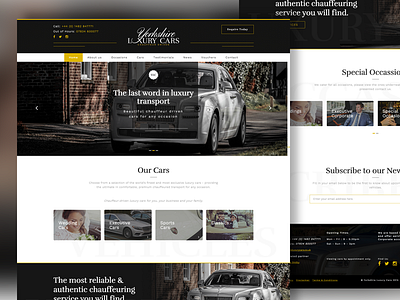 Lux cars cars dark gold homepage luxury ui ux