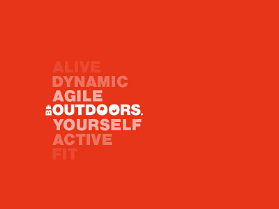 Be Outdoors bold branding clothes clothing concept font identity logo outdoor red wild