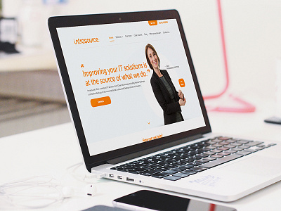 Intrasource website homepage it orange support ui website