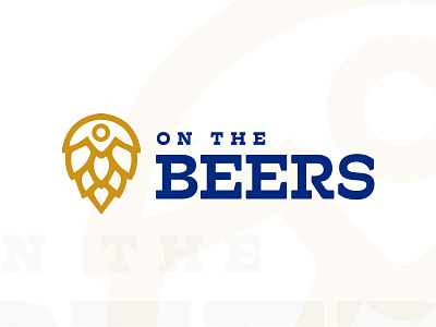 On the beers beer bold hops identity logo travel