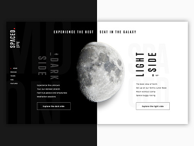 #SPACEDchallenge // Dark Side v Light Side dann petty moon space spaced spacedchallenge ui website