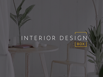 Interior Design Box Logo (Full) interior interior design logo logo design logodesign