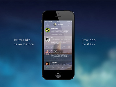 Strix app for Twitter app blue ios ios7 iphone strix twitter ui