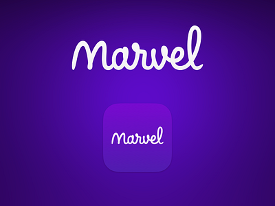 Marvel Logo app icon lettering logo logotype marvel purple