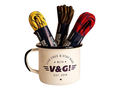Van&Go! cup enamel mug shoelaces van