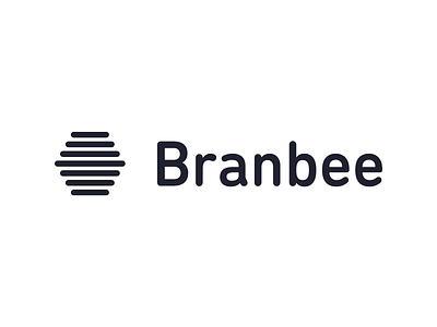Branbee bee branbee brand hexagon hive logo logotype