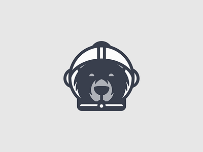 Space Bear animal astronaut bear brand logo logotype space