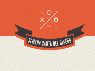 Semana Santa del Diseño knockout font orange poster texture