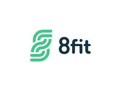 8fit logo 8fit app brand fitness logo startup