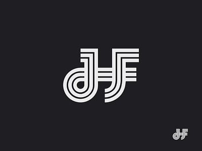 HF hf logo monogram symbol