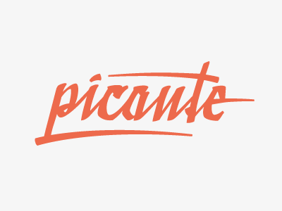 Picante calligraphy lettering typography