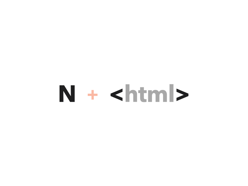 <N> brand developer din html logo logotype n