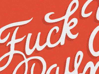 Fuck You Pay Me cartel fuck lettering poster red