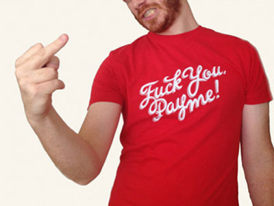 Fuck you, pay me! T-Shirt camiseta fuck fuckyoupayme lettering red shirt t shirt