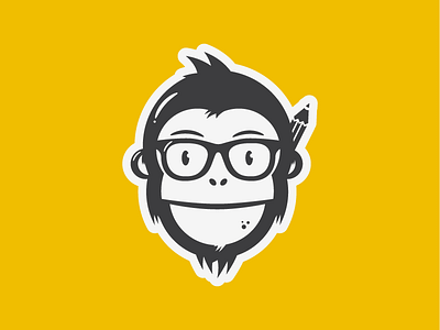 Nelson the chimp brand chimp logo monkey yellow