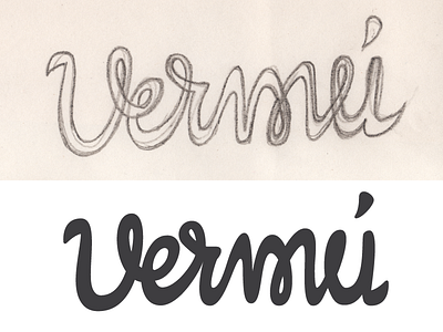 Vermú lettering vermú