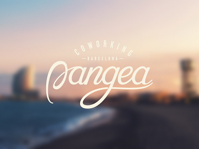 Pangea barcelona coworking lettering logo logotipo logotype pangea