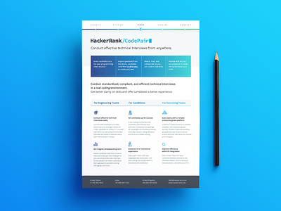 Datasheet Design - HackerRank's CodePair