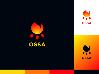 Ossa - Logo & Branding adobe illustrator brand design branding concept contrast design fire gradient graphic design icon logo logo design logotype marketing modern red typography vector vibrant yellow