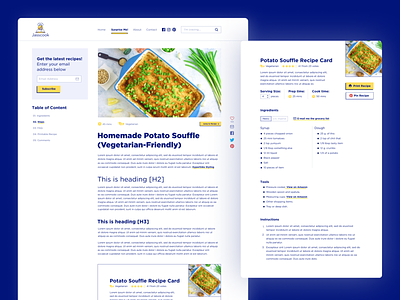 Food Blog Design branding chef blog chef website contact us creative blog design food blog food design food logo food website graphic design product design recipe blog recipe design restaurant blog restaurant website typography ui ux web design