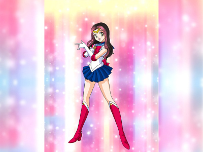 Sailor girl cartoon character cute doodle illustration kids