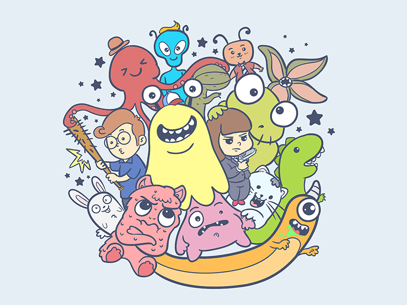 Dribbble - monster_doodle.jpg by Julian Regawa