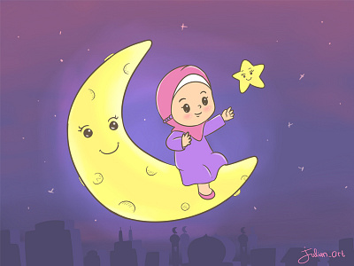 Muslim girl character kids