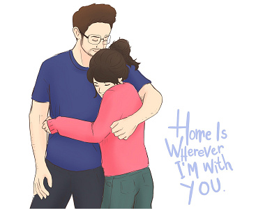 Home Is wherever I'm with you anime character comic illustration