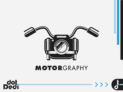 Motorgraphy bike camera concept creative design double meaning dual meaning idea logo logo design logomark motorbike motorcycle ride t shirt design tee shirt tees vector