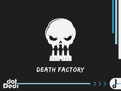 Death Factory death design double meaning dual meaning factory illustration logo logo design logomark pollution skull smoke t shirt t shirt design tees