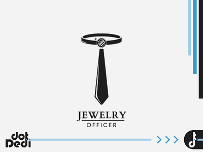 Jewelry Officer dual meaning jewellery jewelry logo logo design logo idea office officer ring tie