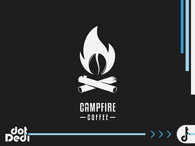 Campfire Coffee camp campfire camping coffee coffee bean coffeeshop design dual meaning fire idea logo logo concept woodpile