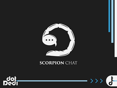 Scorpion Chat branding chat chat bubble dual meaning logo logo design scorpion vector