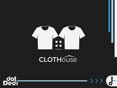 CLOTHouse Logo branding clothes dual meaning house logo logo design logo idea negative space shirt vector