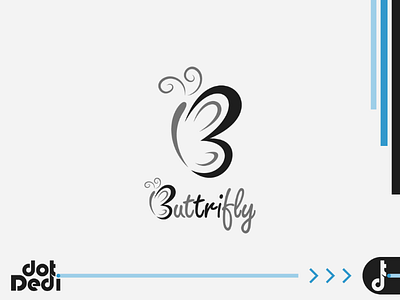 Buttrifly (3) Logo animal butterfly creative logo dual meaning logo logo design number three vector