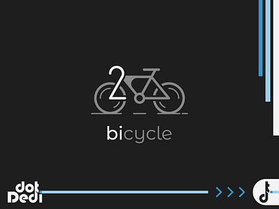 Bicycle (2) Logo bicycle bike dual meaning lineartwork logo logo design minimalist number simple logo two