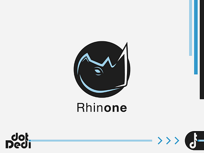 Rhinone (1) Logo animal creative dual meaning logo logo design rhino rhinoceros