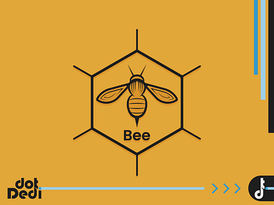 Bee Honeycomb logo animal bee hive honey honeycomb insect logo outline yellow
