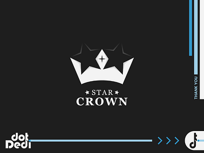 Star Crown Logo black and white concept crown design double meaning dual meaning king kingdom logo negative space star