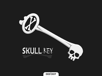 Skull Key design dual meaning illustration key logo skull