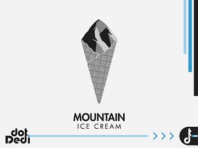 Mountain🍦Ice Cream concept creative design dual meaning ice ice cream idea logo mountain vector