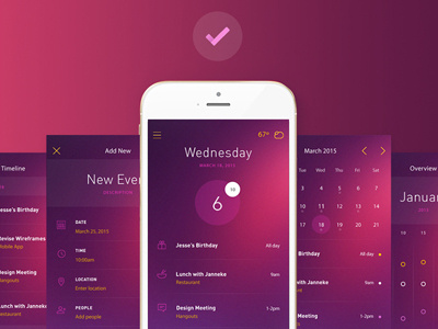 Calendar app UI