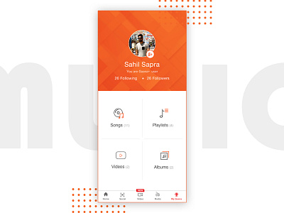 My Profile Music UI