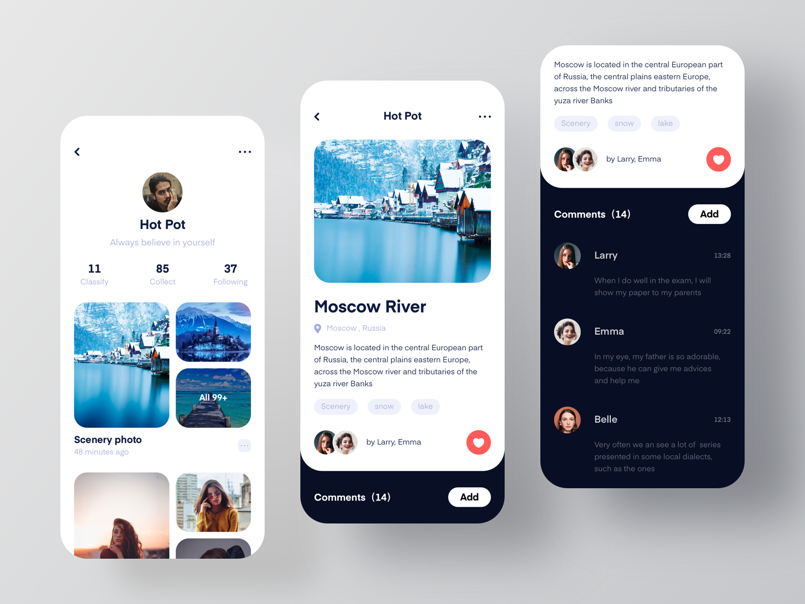 Image sharing community by Hotpot for CoCo on Dribbble