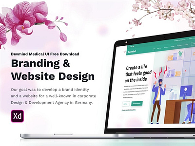 Dev Medical UI Free Download agency blog branding business clean clinic corporate devdesign doctor doctor booking download free freebie health health theme healthcare hospital psd xd