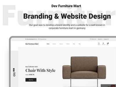 Dev Furniture  eCommerce Website UI Free Download