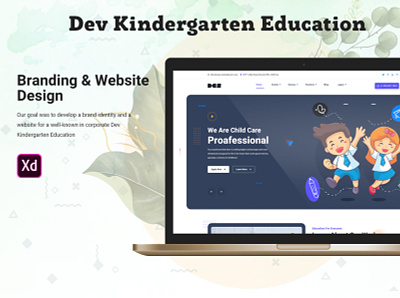 Dev Kindergarten Education Template Download business corporate design devdesign education kindergarten landing page modern ux ux design website