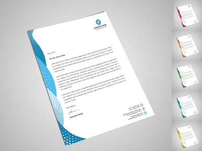 Corporate Letterhead awesome blue branding corporate green letterhead modern orange red simple yellow