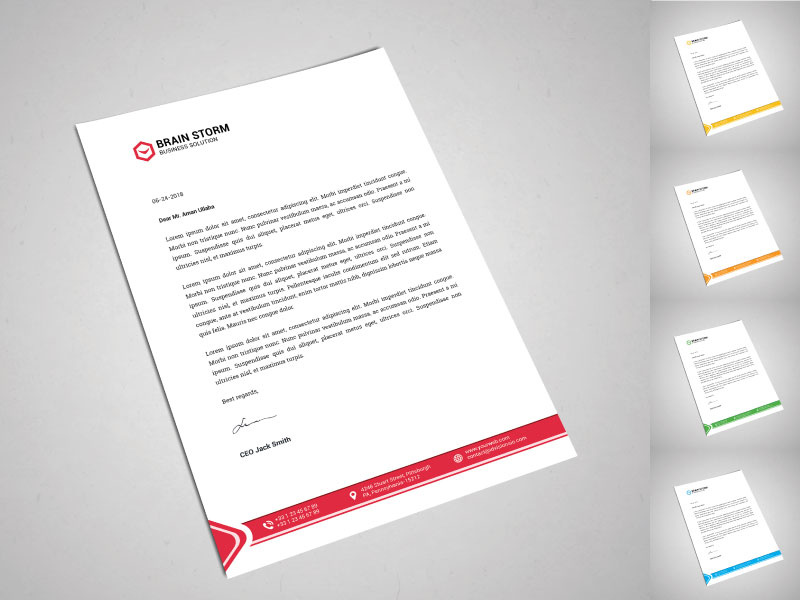 Corporate Letterhead by Dev Design Studio on Dribbble